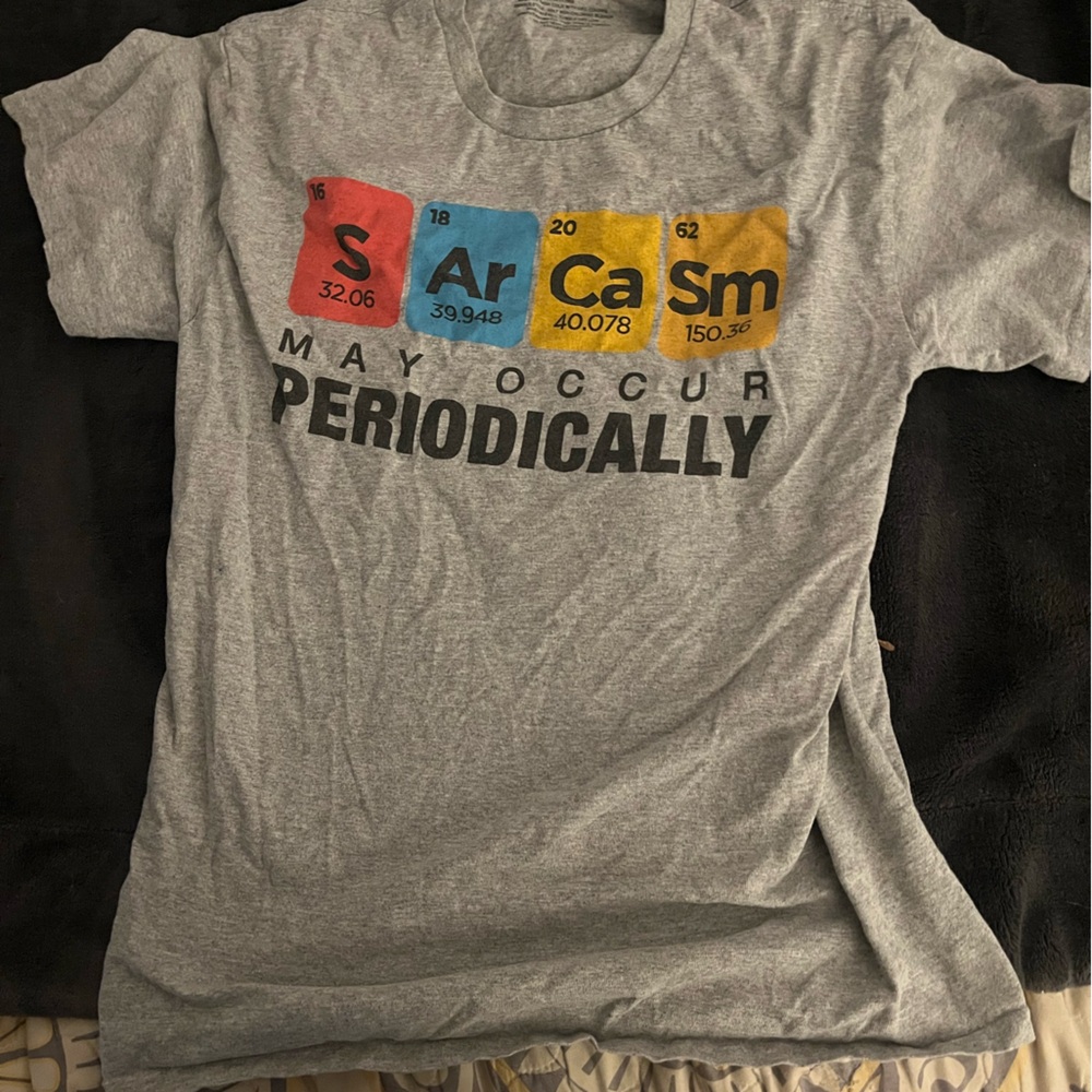 Gray Periodic Table Graphic Tee